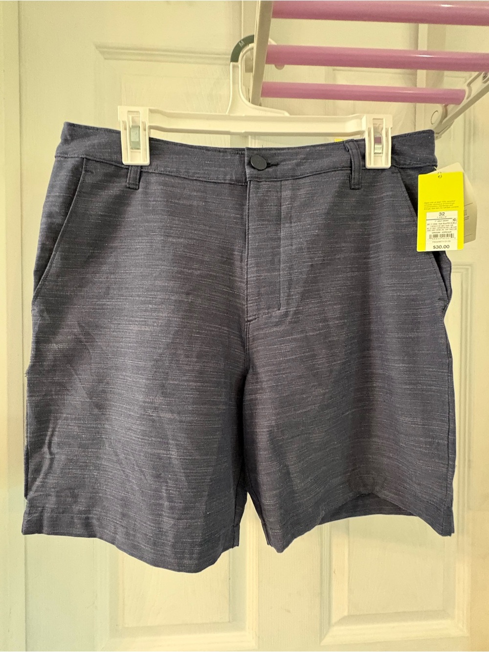 Target Men's Navy Heather Flat Front Shorts